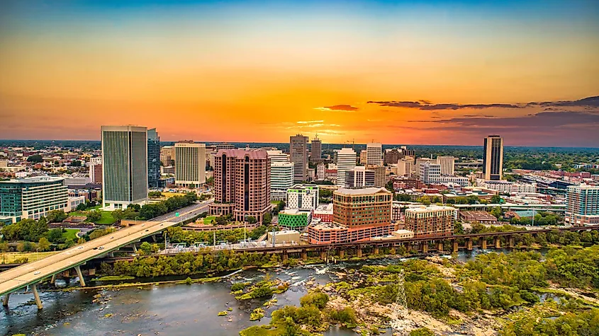 The Richmond, Virginia, skyline
