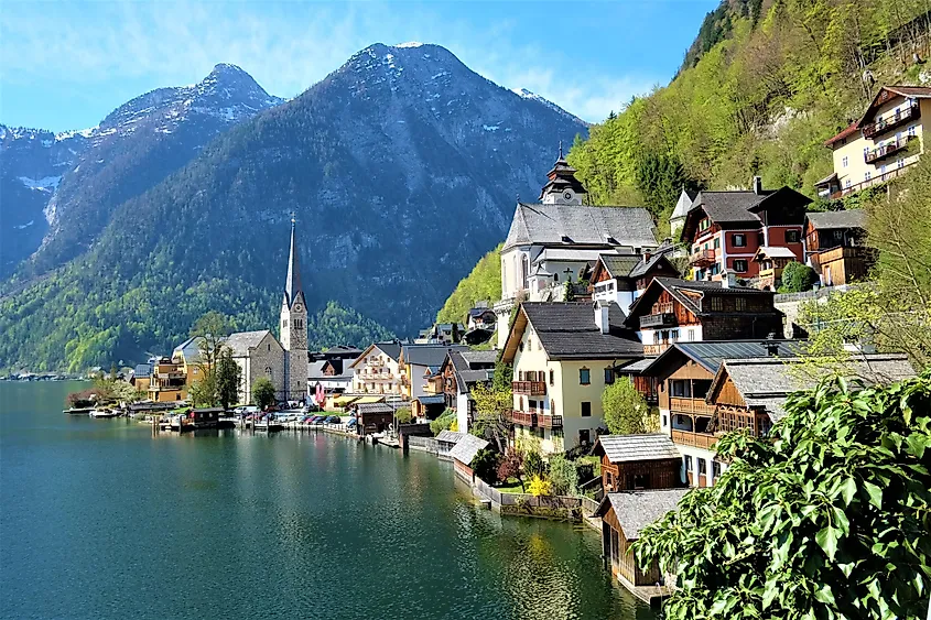 A View of the Beautiful Hallsatt Mountain Towns