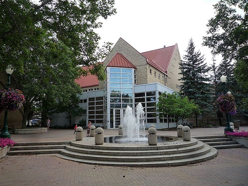 City Hall on City Hall Plaza, Chaska, Minnesota, USA.