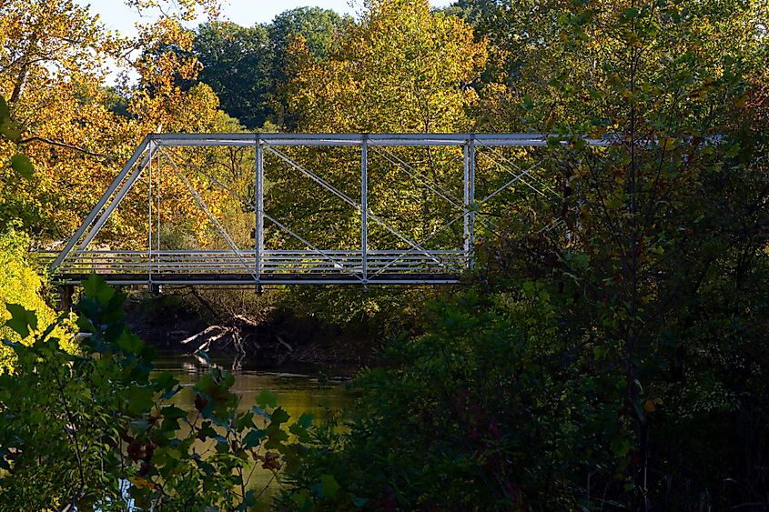 View of Station Road Bridge near the Towpath Trail in Cuyahoga Valley National Park