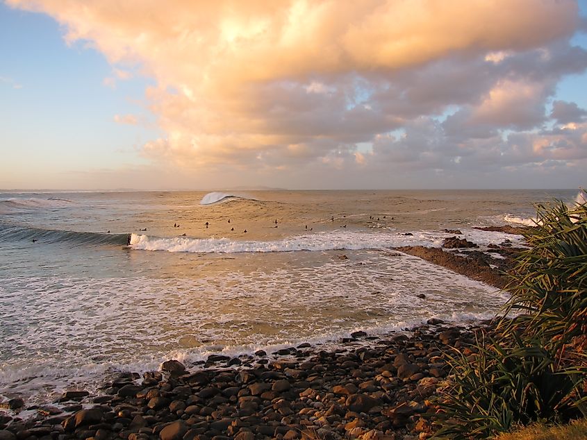 Surfers at Crescent Head, New South Wales