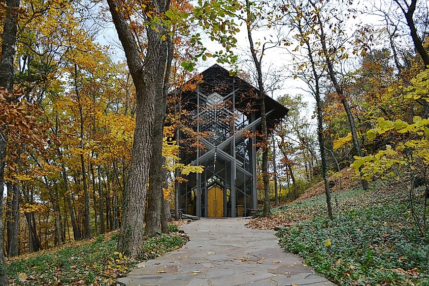 Thorncrown Chapel in Eureka Springs, Arkansas. Image credit: Cavan-Images / Shutterstock.com.