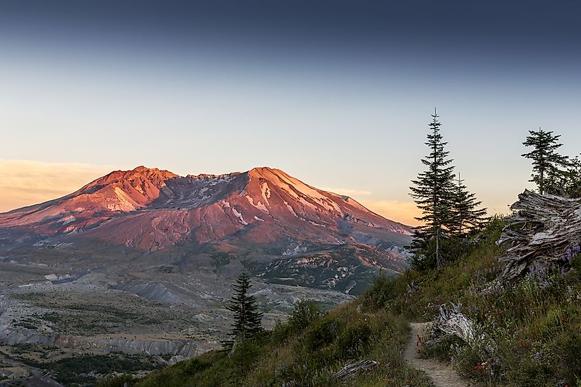 Mount St. Helens in the US state of Washington