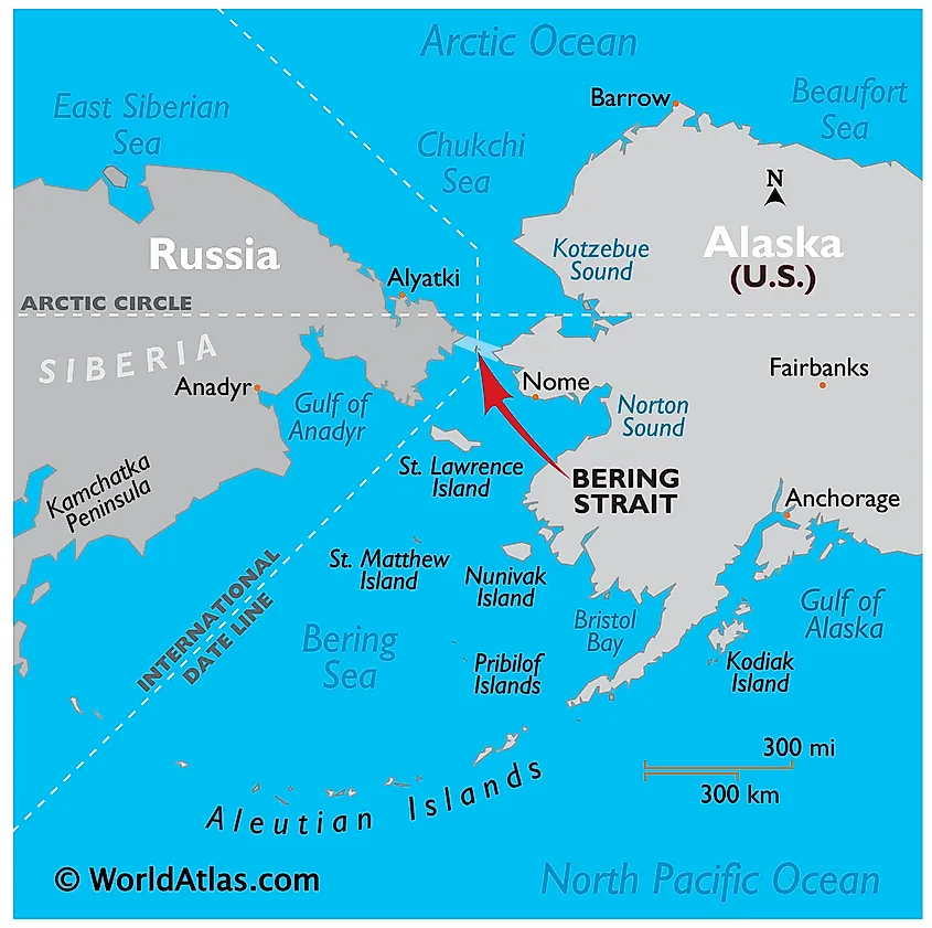 Bering Strait map