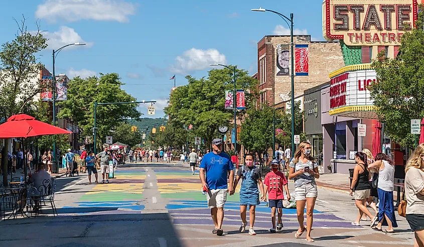 Downtown Traverse City, Michigan.