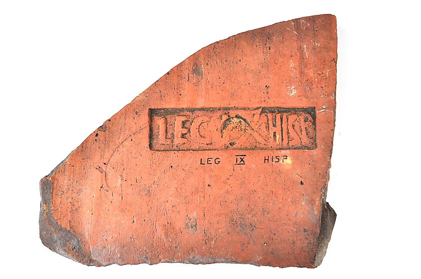 A stamp of the Ninth legion from the fortress at Caerleon in South Wales.