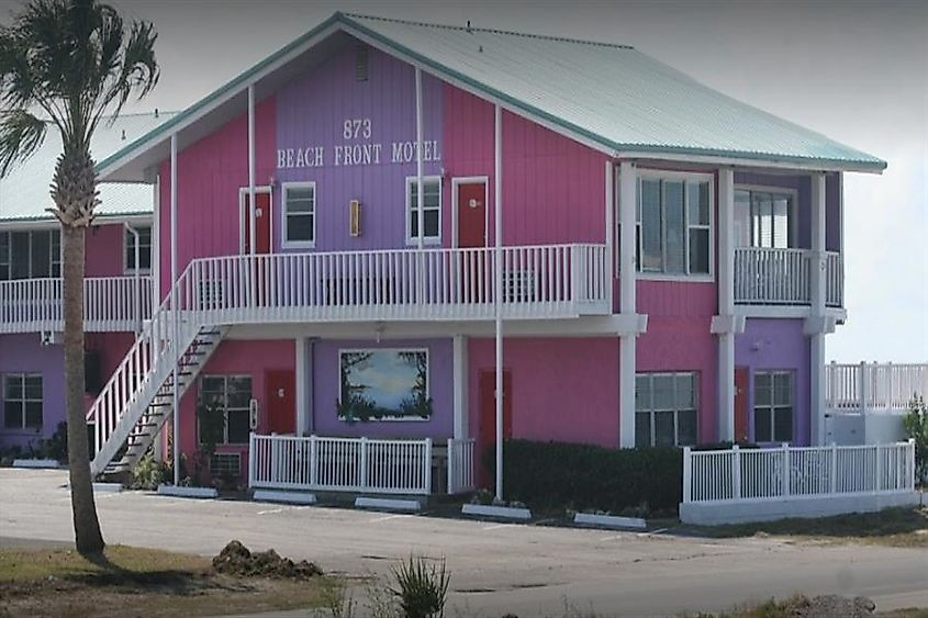 View of Beach Front Motel in Cedar key, via 
