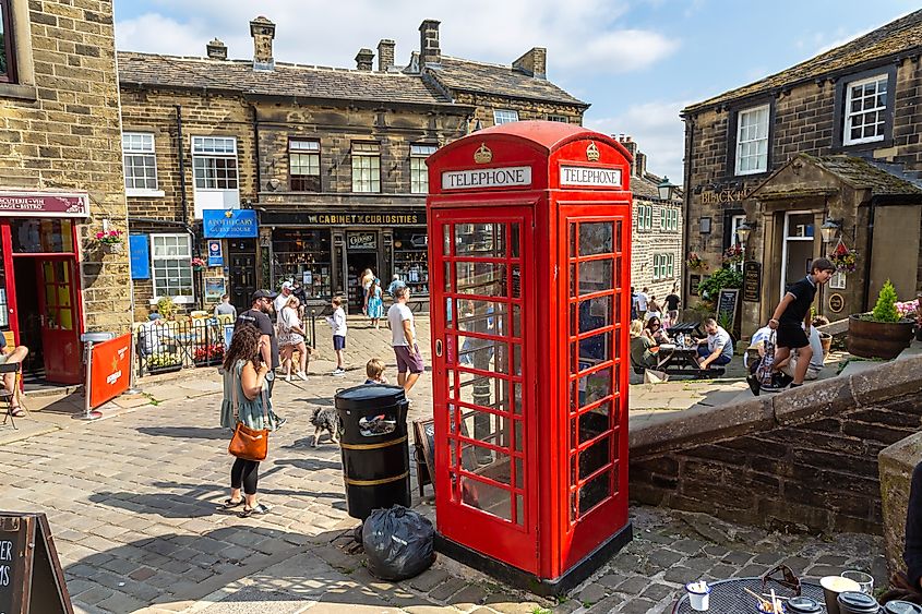 The town square in Haworth, England