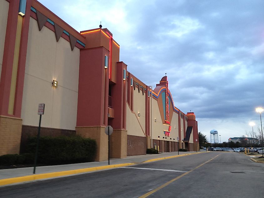 A shopping area in South Boston, Virginia