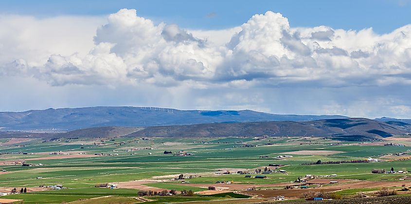 A panoramic view of Ellensburg, Washington.