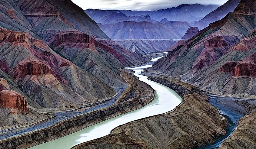   Extended Yarlung Tsangpo Grand Canyon, Tibet.  