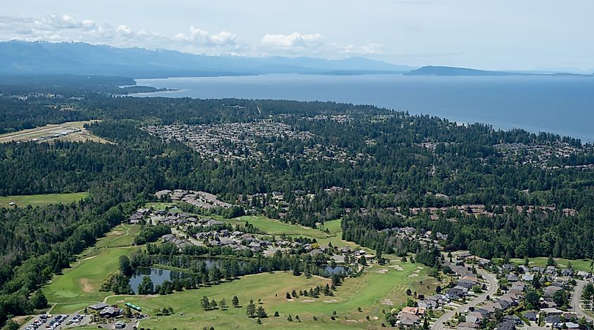 Aerial view of Qualicum Beach.