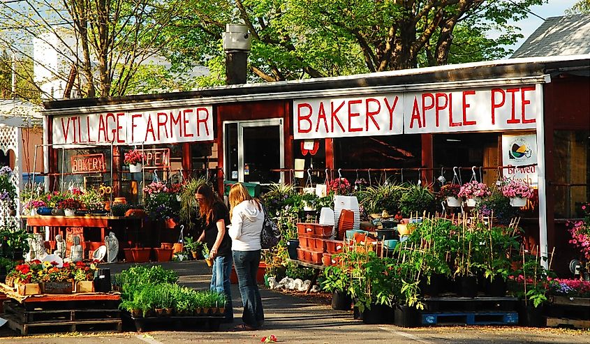 Roadside farm stand in Delaware Water Gap, Pennsylvania.