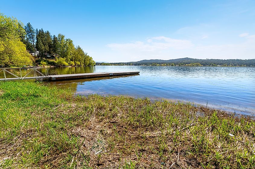 The beautiful Hauser Lake near Rathdrum, Idaho.