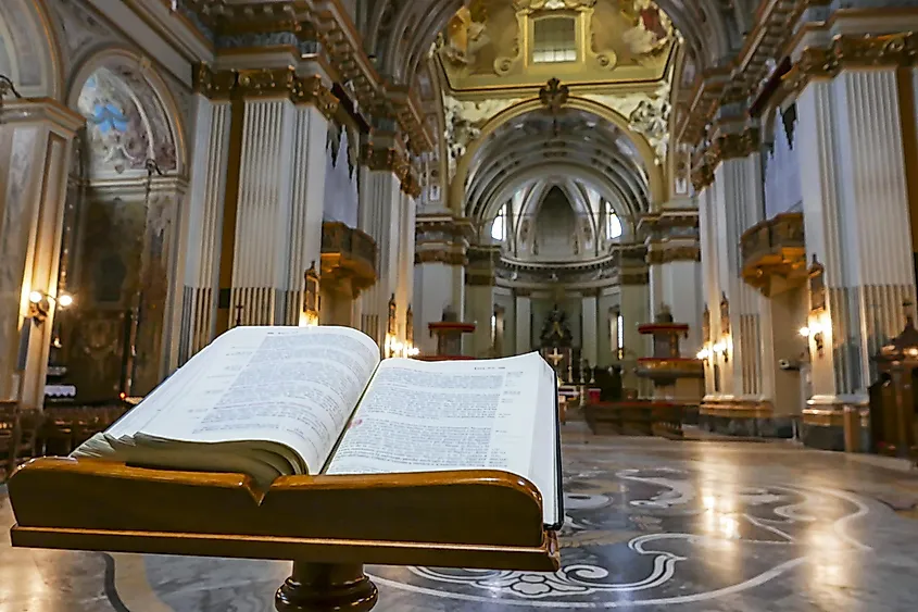 Bible in church