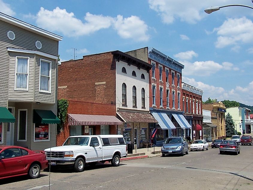 Main Street in Augusta, Kentucky.