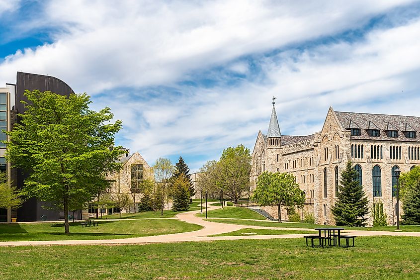 The campus of St. Olaf College in Northfield, Minnesota