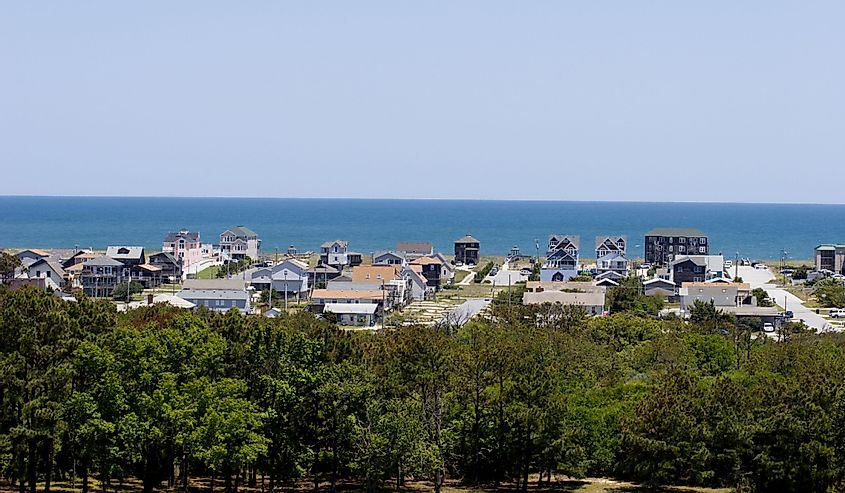 View from the Wright Brothers Monument Overlooking Kitty Hawk in the Outer Banks of North Carolina