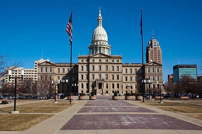 Michigan State Capitol Building in Lansing, Michigan