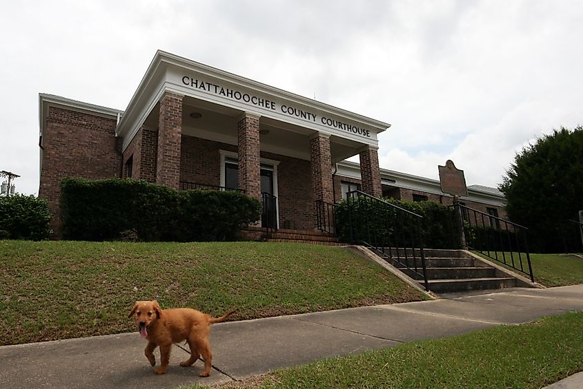 Chattahoochee County Courthouse at Cusseta, Georgia. 