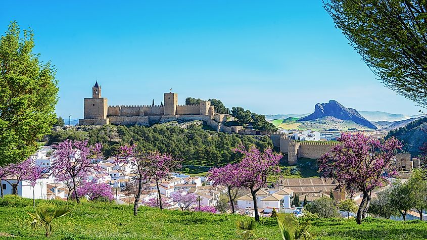 Alcazaba and the Peña de Los Enamorados, in Antequera