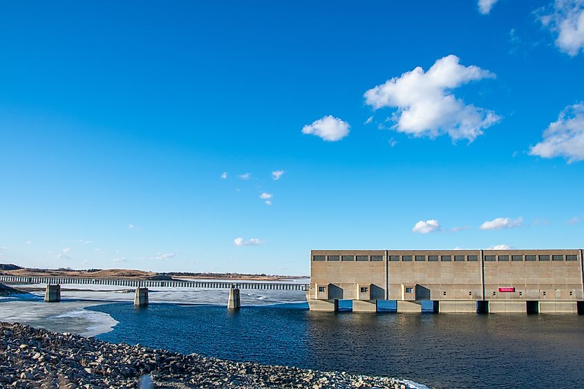 Water intake structure at Garrison Dam, North Dakota