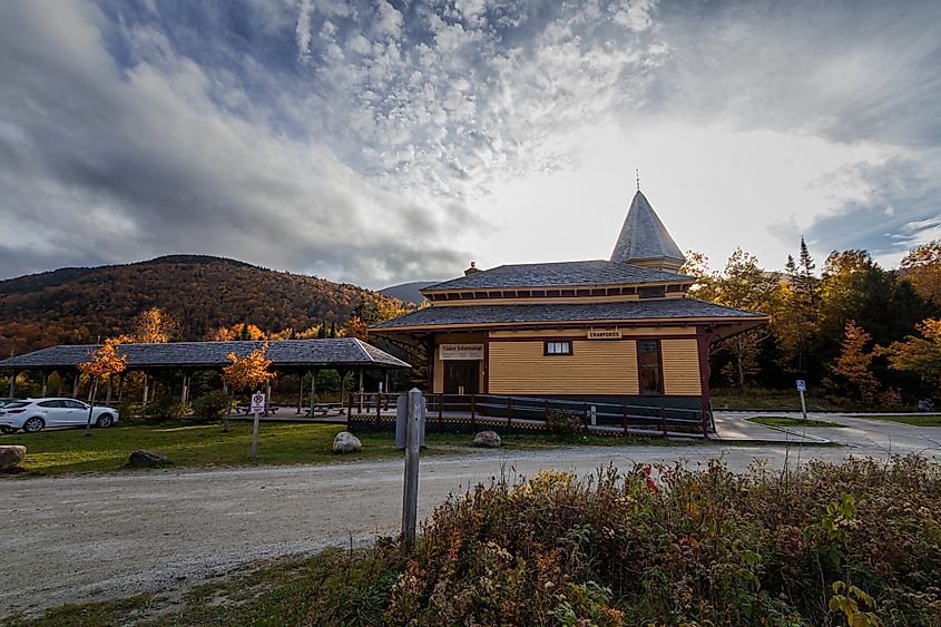 Visitor Information Center at the Crawford Notch State Park, New Hampshire.