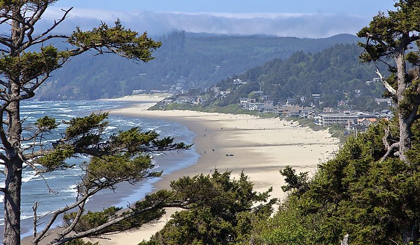 Overlooking the City of Cannon Beach on the Oregon coast.