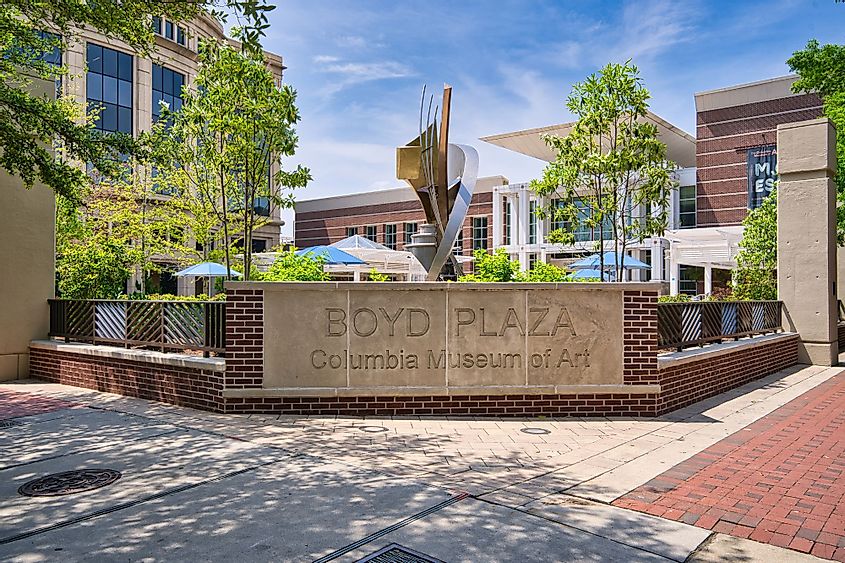 The Boyd Plaza and Columbia Museum of Art in Columbia, South Carolina