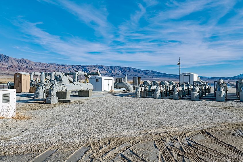 One of the pump stations at the Owens Lake project. Editorial credit: davidrh / Shutterstock.com