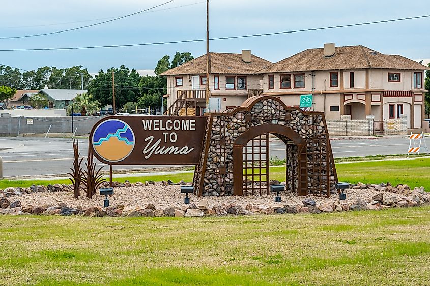 Sign welcoming visitors to Yuma