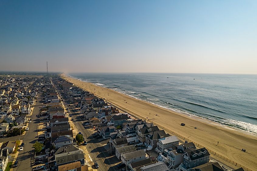 Jersey shore houses in Manasquan, New Jersey.