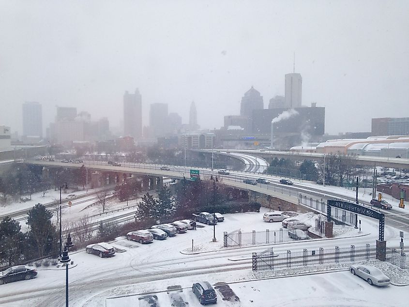 Snow in Columbus, Ohio