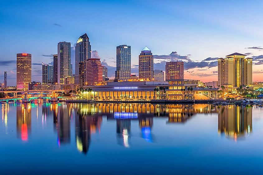 Tampa, Florida, downtown skyline on the bay