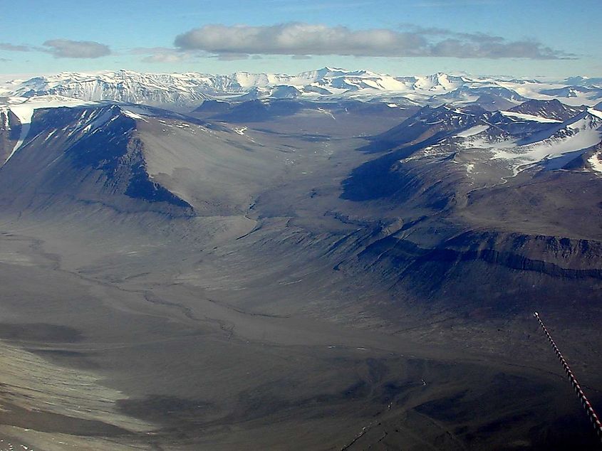 The Dry Valleys extend over 1,500 square miles. 
