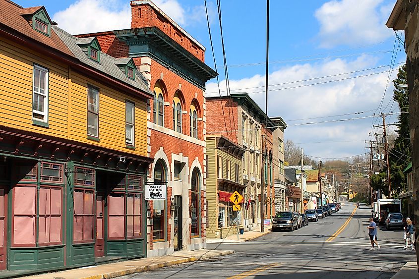 Main Street in Sykesville, Maryland.