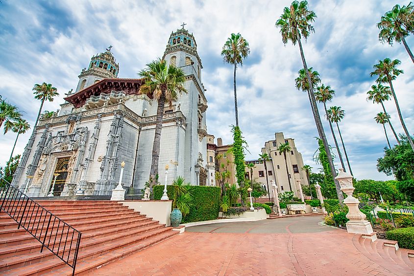The impressive Hearst Castle in California.