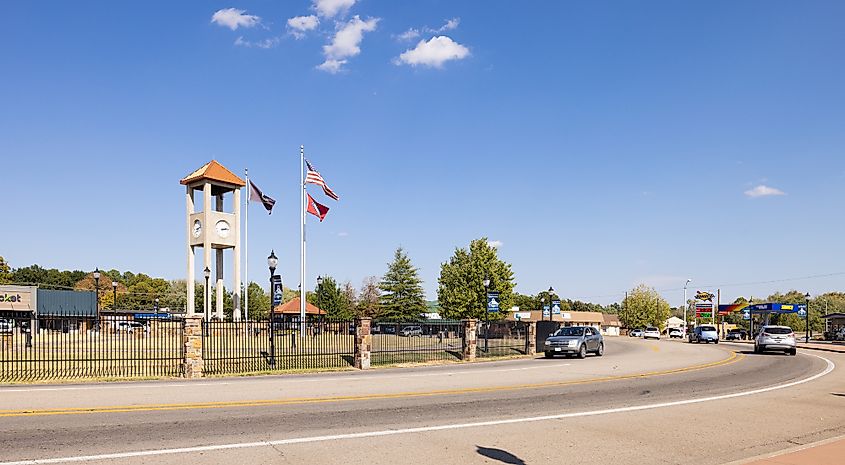 The Old Business District in the Town Square of Greenwood, Arkansas.