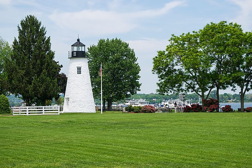 The lighthouse at Havre de Grace, Maryland.