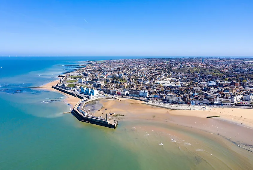 Aerial view of Margate City in New Jersey