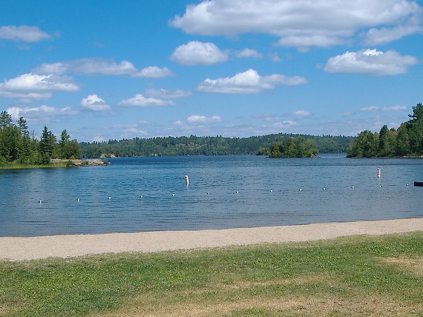 Shagawa Lake in Ely, Minnesota, in the summer.