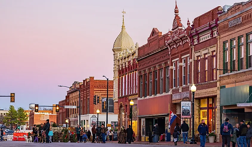 Downtown Guthrie, Oklahoma.