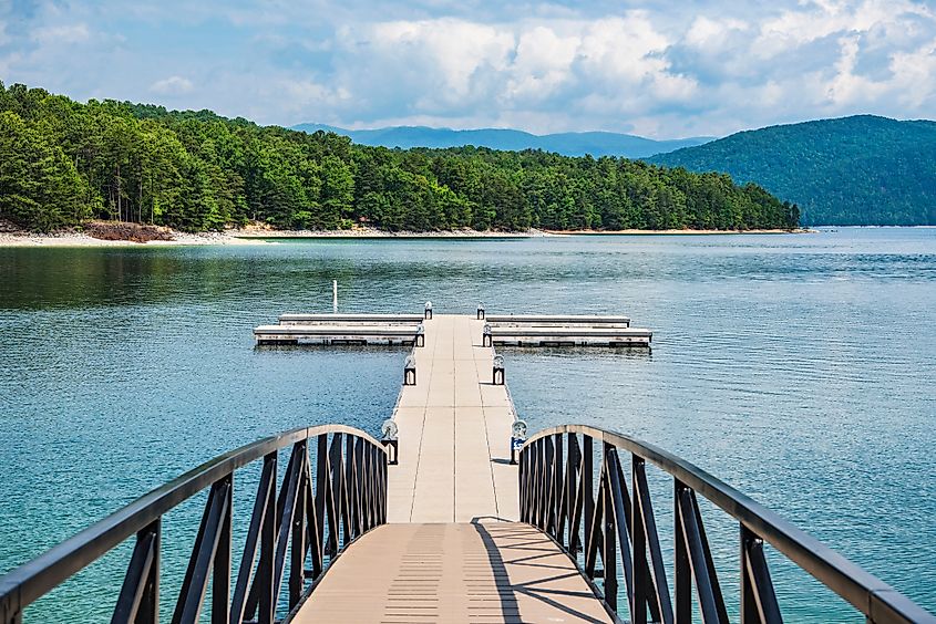 The beautiful Lake Jocassee in South Carolina.