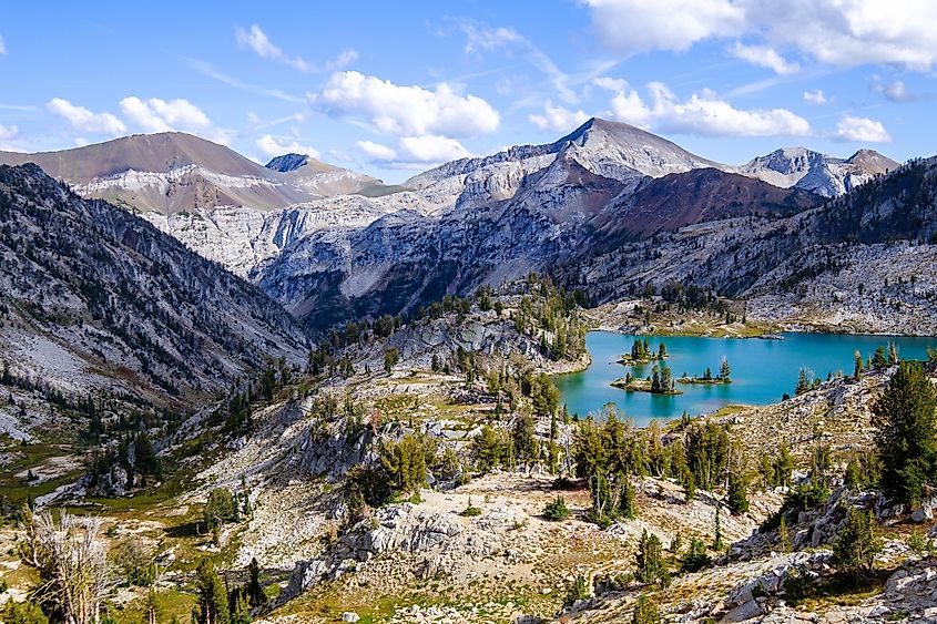 View of the Wallowa Mountains and Glacier Lake from Joseph, Oregon.