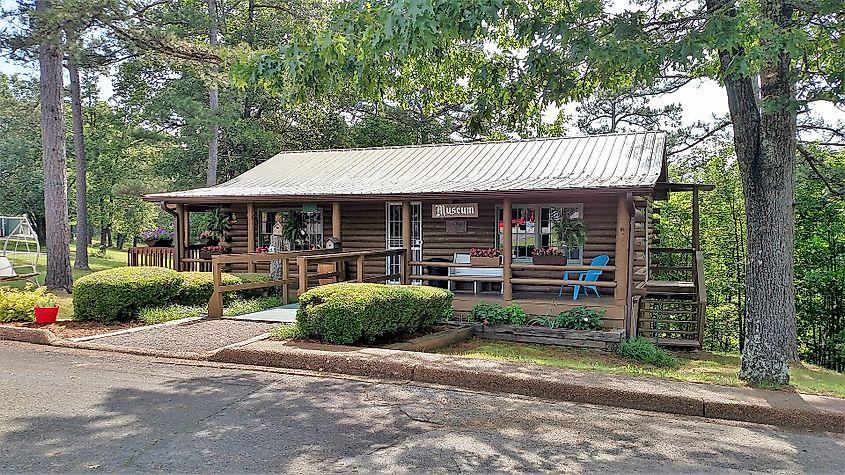 Log Cabin Museum in Fairfield Bay, Arkansas.