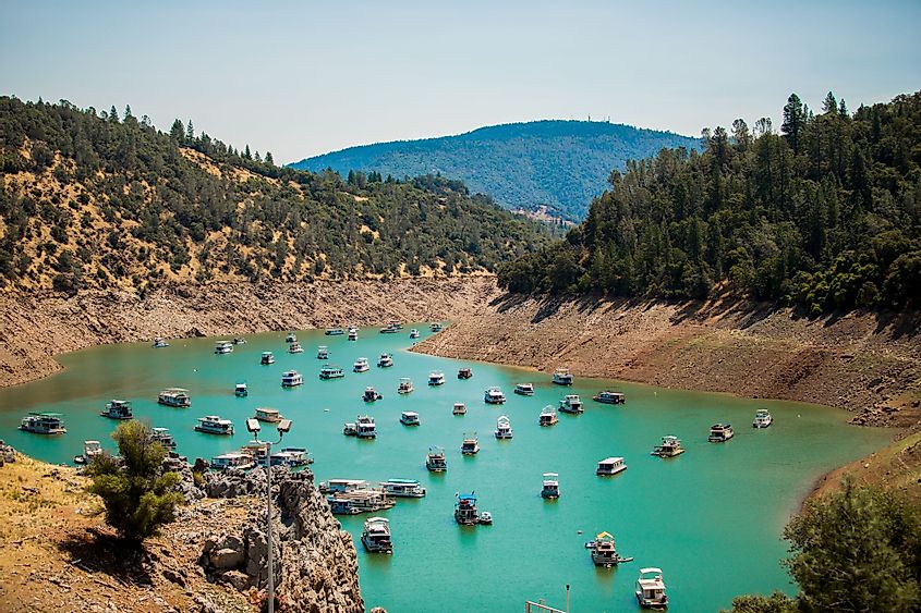 Water levels of Lake Oroville dropped significantly in May 2021