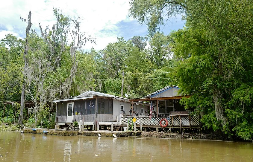 House by the swamp in Honey Island, Louisiana.