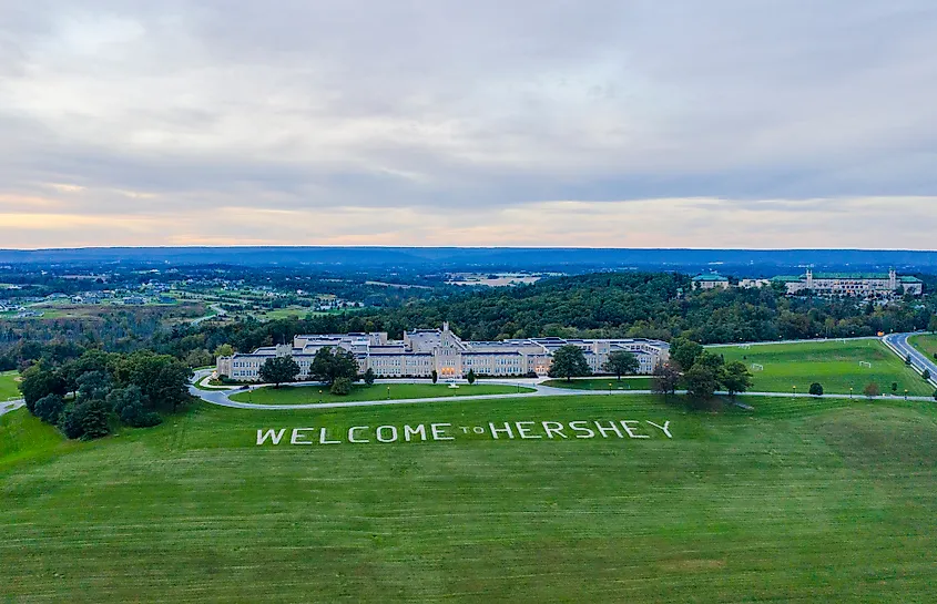 Overlooking Hershey, Pennsylvania.