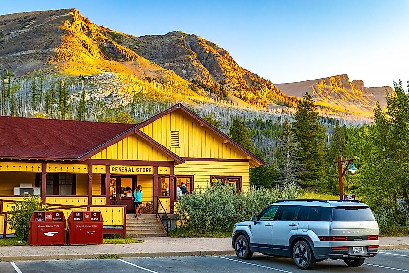 The Rising Sun General Store at a campground in West Glacier, Montana