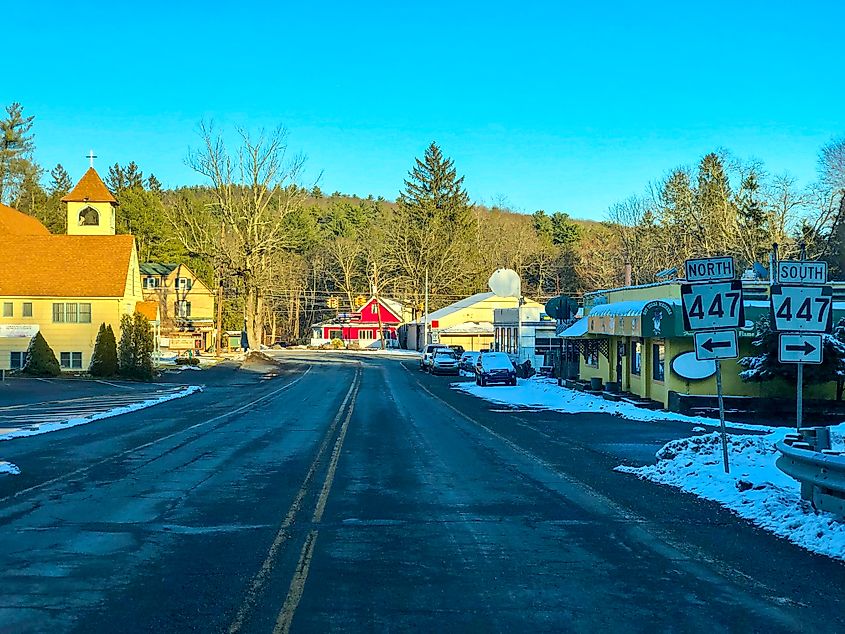 A winter day in Canadensis, Pennsylvania.